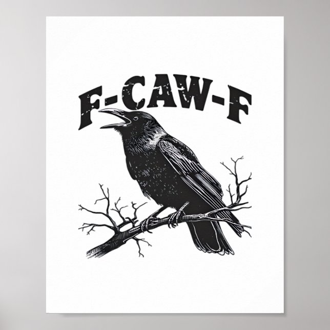 Gothic Crow Humor F-Caw-F Funny Essential Poster (Front)