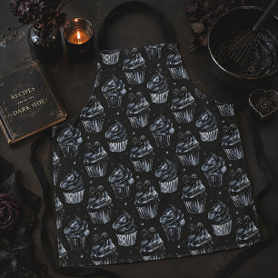 Gothic Cute Haunted Cupcakes with Hearts Apron