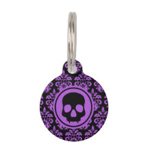Gothic cute skull purple black spooky
