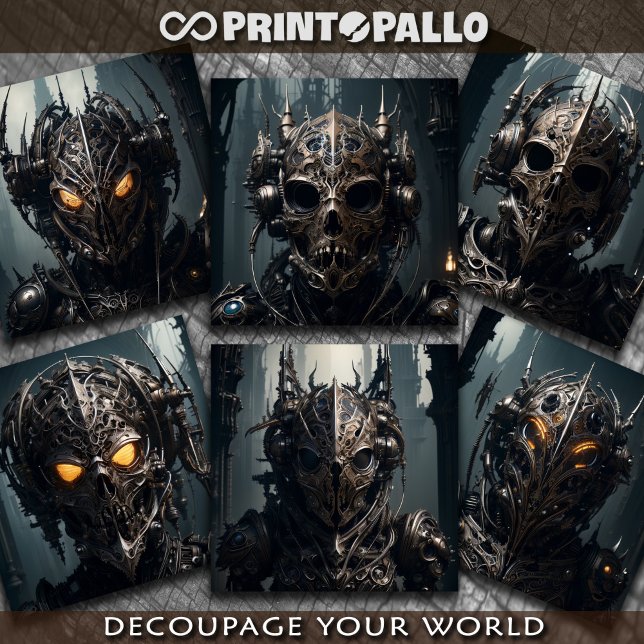 Gothic cyberpunk demon face masks  tissue paper (Creator Uploaded)