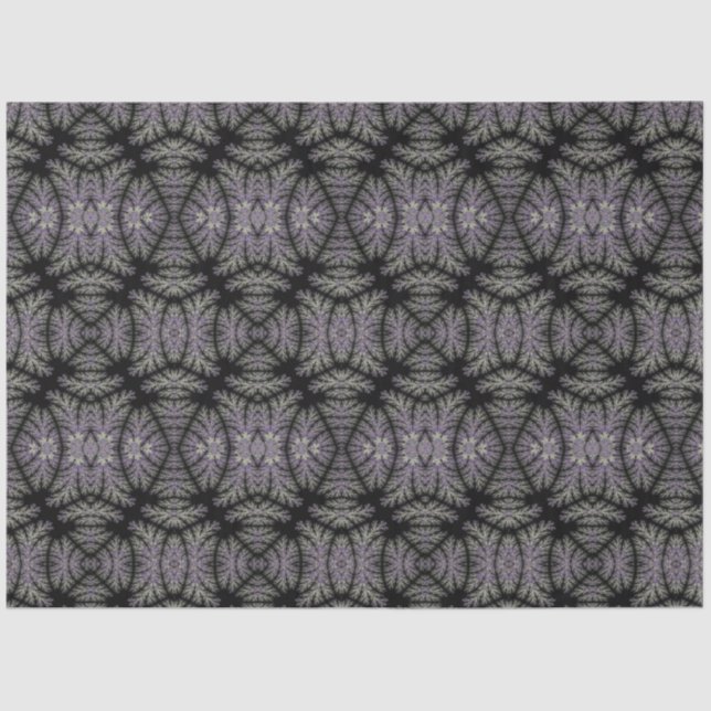 Gothic Damask Lavender Sage Fern Pattern Craft  Tissue Paper (Front)