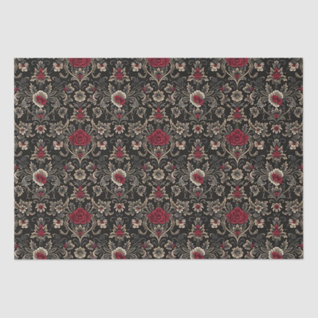 Gothic Damask Pattern Tissue Paper (Front)