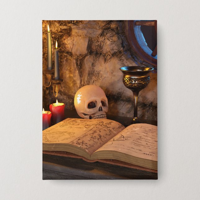 Gothic Dark Academia Candlelit Study Art (Front)