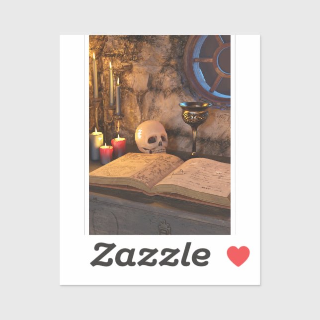 Gothic Dark Academia Candlelit Study Art (Sheet)