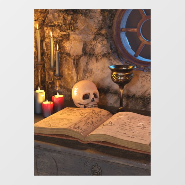Gothic Dark Academia Candlelit Study Art (Sheet)