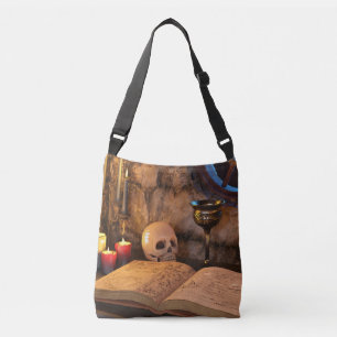 Gothic Dark Academia Candlelit Study Art Crossbody Bag