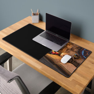 Gothic Dark Academia Candlelit Study Art Desk Mat