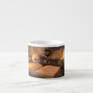 Gothic Dark Academia Candlelit Study Art Espresso Cup