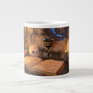 Gothic Dark Academia Candlelit Study Art Large Coffee Mug