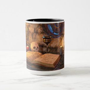 Gothic Dark Academia Candlelit Study Art Mug