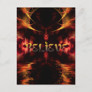 Gothic Dark Art Believe Affirmation Postcard
