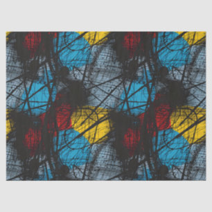 Gothic Dark Blue Black Red Yellow  Tissue Paper