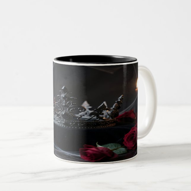 Gothic Dark Fantasy Crown Mug (Front Right)