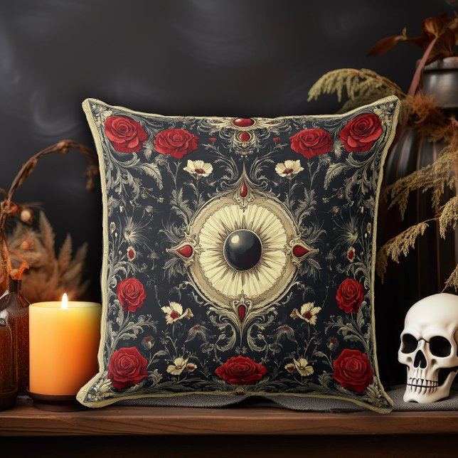 Gothic Dark Floral Cushion (Creator Uploaded)