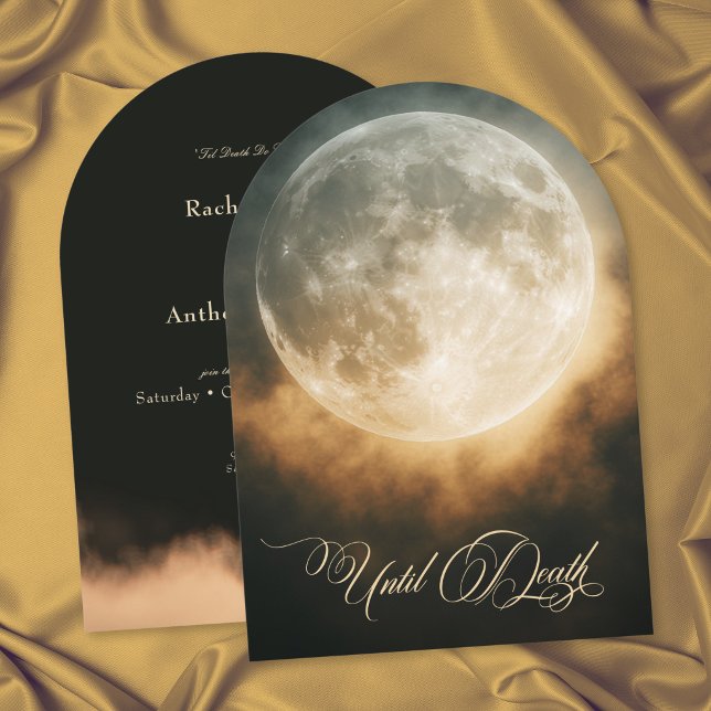 Gothic Dark Full Moon Arch Wedding Invitation (Gothic Dark Full Moon Arch Wedding Invitation)