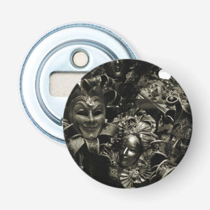 Gothic Dark Masquerade Masks Black and White Bottle Opener
