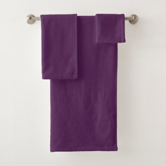 Gothic dark purple bath towel set