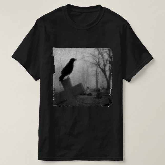Gothic Dark Raven T-Shirt (Design Front)