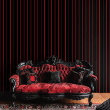 Gothic Dark Red Stripes on Black Background