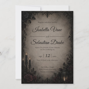 Gothic Dark Romance Wedding Invitation