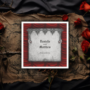 Gothic Dark Romance Wedding  Napkin