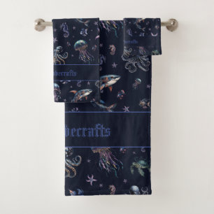 Gothic Dark Underwater World Bath Towel Set