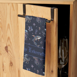Gothic Dark Underwater World Tea Towel