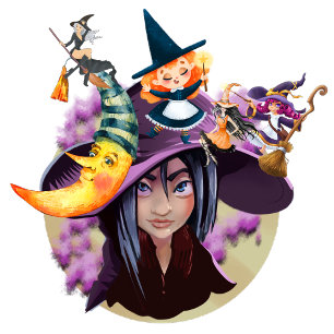 Gothic Darlings Round Clock