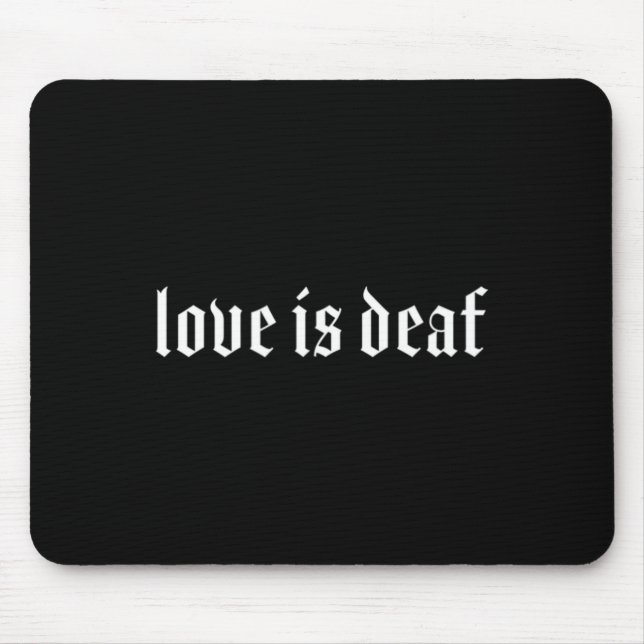 Gothic Deaf ASL Hand Gesture Deaf Hearing Loss Awa Mouse Pad (Front)