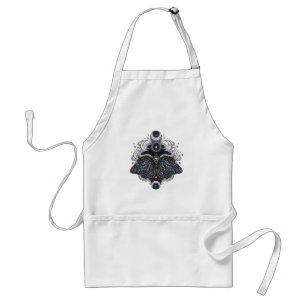 Gothic Death Moth and Moon Phases Standard Apron