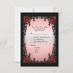 Gothic Design RSVP with Entree Choice Card