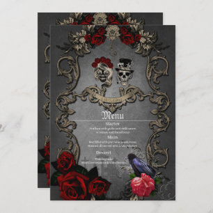 Gothic design with cool skulls menu