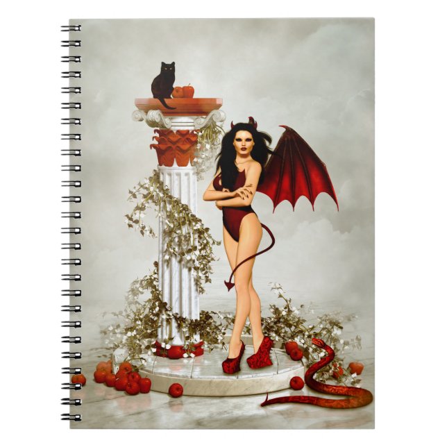 Gothic Devil Girl Temptation Notebook (Front)
