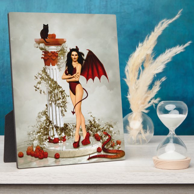 Gothic Devil Girl Temptation Plaque (Side)