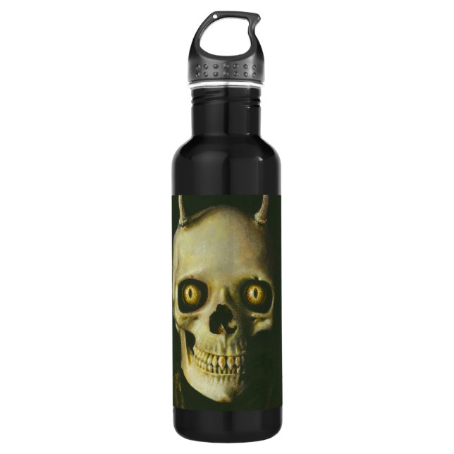 Gothic Devil Skull 710 Ml Water Bottle (Front)