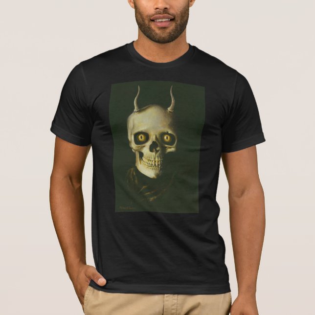 Gothic Devil Skull Mens T-Shirt (Front)
