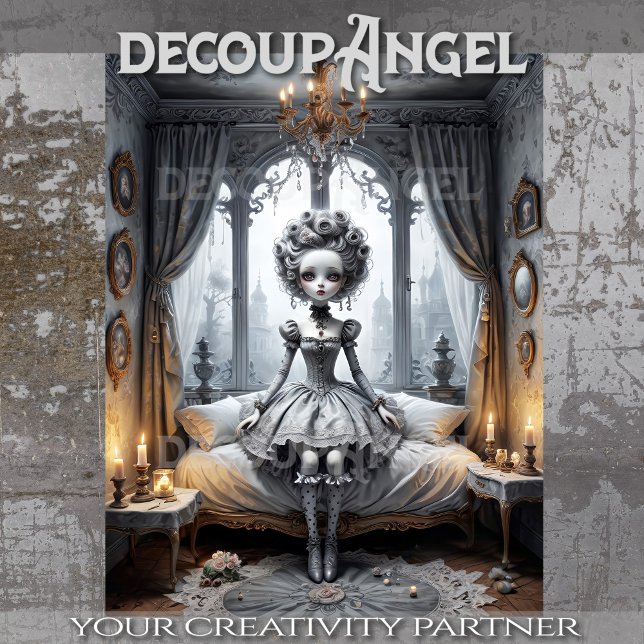 Gothic Doll Decoupage Tissue Paper (Creator Uploaded)