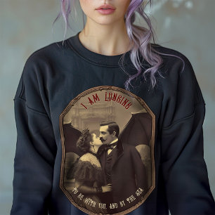 Gothic Dracula Victorian Vampire Kiss Vintage Sweatshirt