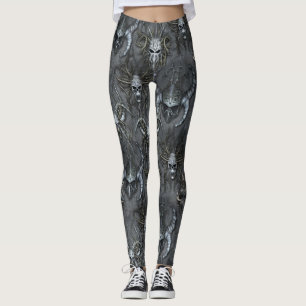 Gothic dungeon demon devil goth skulls and gouls leggings