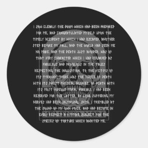 Gothic Edgar Allan Poe Memento Mori Skull Classic Round Sticker