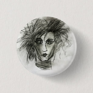 Gothic Edward Halloween Badge Art Pin