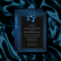Gothic Elegance | Aquamarine Blue Bow Dark Moody