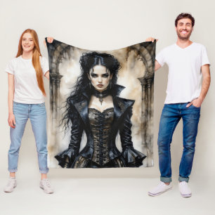 Gothic Elegance Fleece Blanket