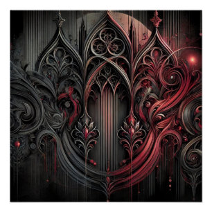 Gothic Elegance Glossy Poster