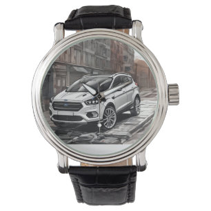 Gothic Elegance: Kuga ST Fusion Square Wall Clock Watch