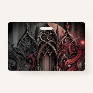 Gothic Elegance Name Badge ID Badge