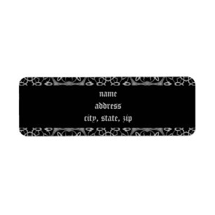 Gothic elegance return address label