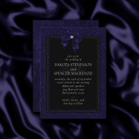 Gothic Elegance | Violet Purple Moody Bow Wedding