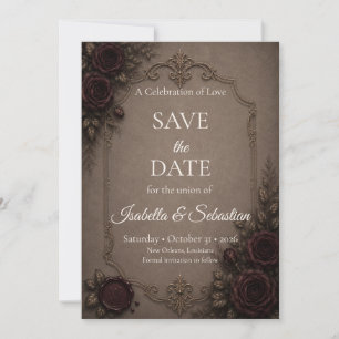 Gothic Elegance Wedding Save The Date