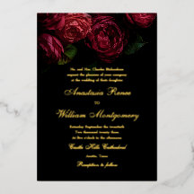 Gothic Elegant Moody Floral Black & Gold Wedding